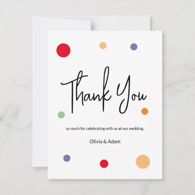 Cartão De Agradecimento Thank You Card for wedding (Frente)