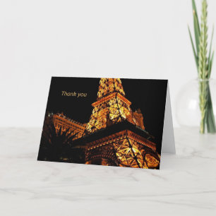 Cartão De Agradecimento Thank you Card Las Vegas Eiffel Tower