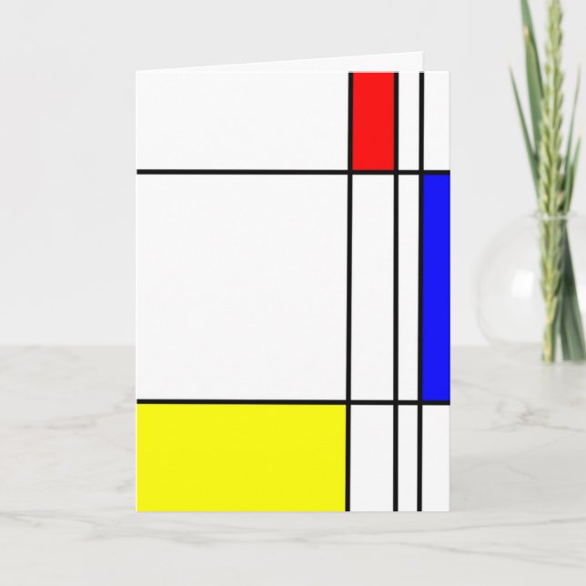 Cartão De Agradecimento Thank You Card (Mondrian style) (Frente)