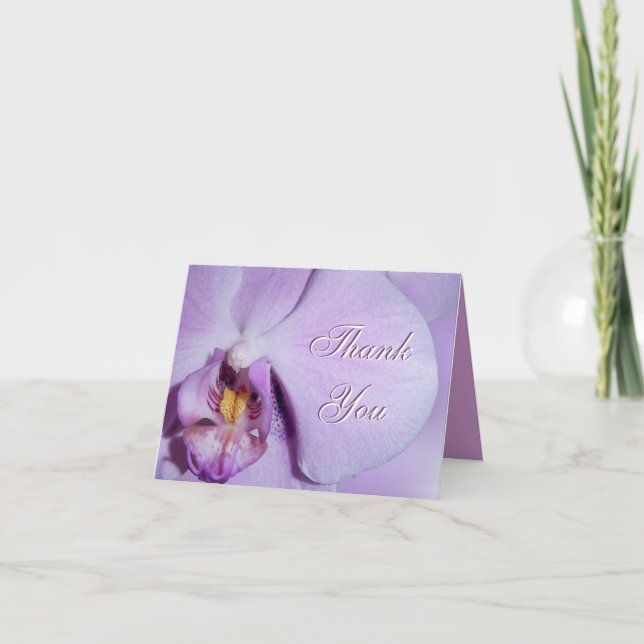 Cartão De Agradecimento Thank You card Orchid close up (Frente)