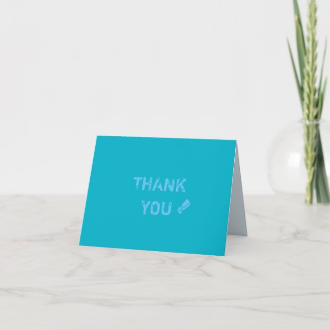 Cartão De Agradecimento Thank you card.pacific blue (Frente)