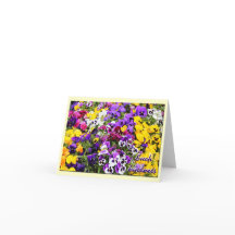 Thank You Card--Pansies