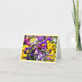 Cartão De Agradecimento Thank You Card--Pansies