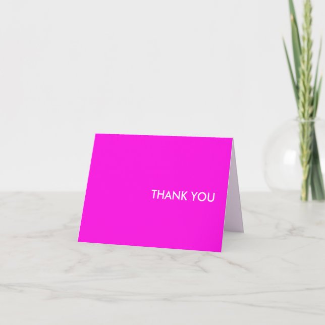 Cartão De Agradecimento thank you card--"pink dice eighties" (Frente)