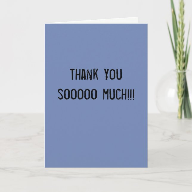 Cartão De Agradecimento Thank You Card - Sarcastically (Frente)