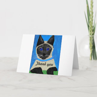 Cartão De Agradecimento Thank you card Siamese Cat