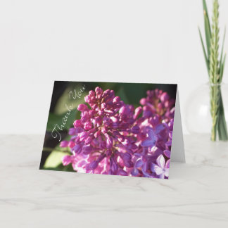 Cartão De Agradecimento Thank You Card with Lilacs