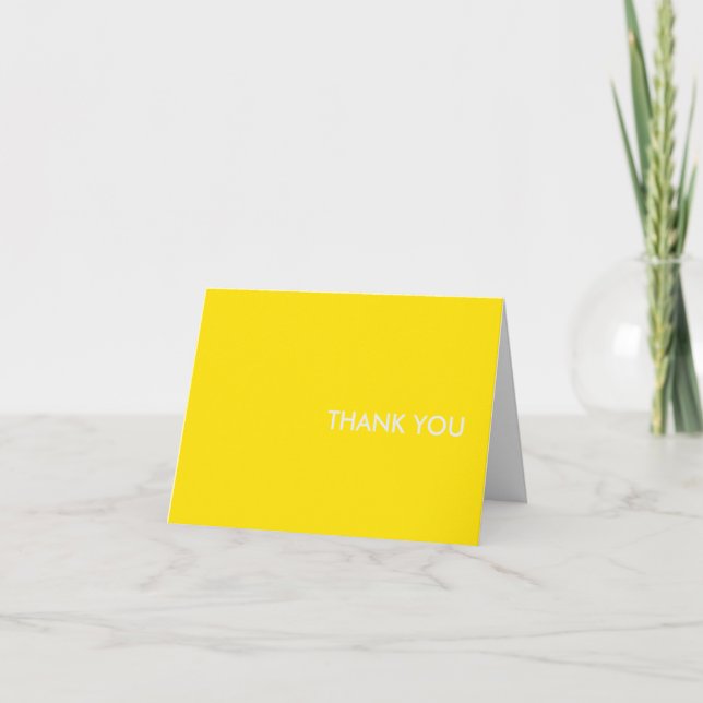 Cartão De Agradecimento thank you card-"yellow sports car" (Frente)