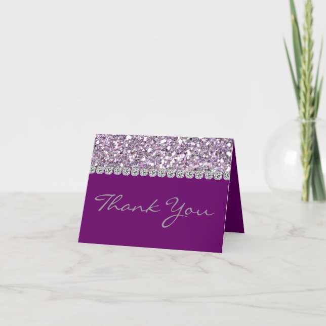 Cartão De Agradecimento Thank You Cards for Any Occasion Bling (Frente)