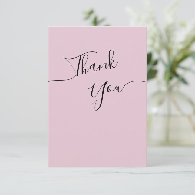 Cartão De Agradecimento Thank You Cards for Bridal shower in a modern. (Em pé/Frente)