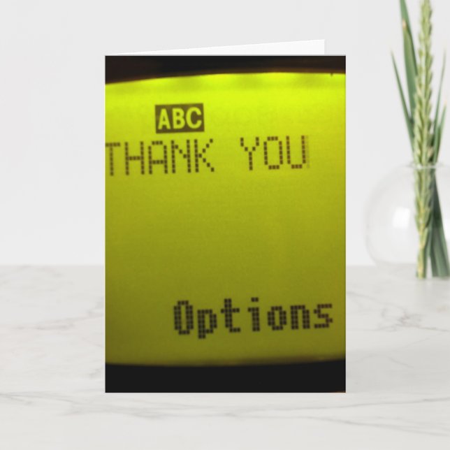 Cartão De Agradecimento Thank you Cell phone greeting card (Frente)