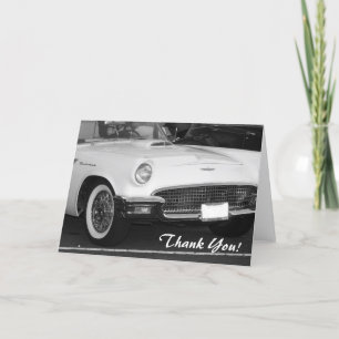 Cartão De Agradecimento Thank You Classic White T-bird greeting card