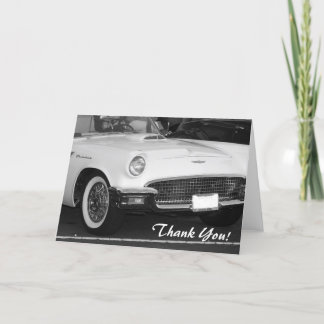 Cartão De Agradecimento Thank You Classic White T-bird greeting card
