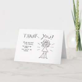 Cartão De Agradecimento Thank You! Crazyhair Card - Color it Yourself