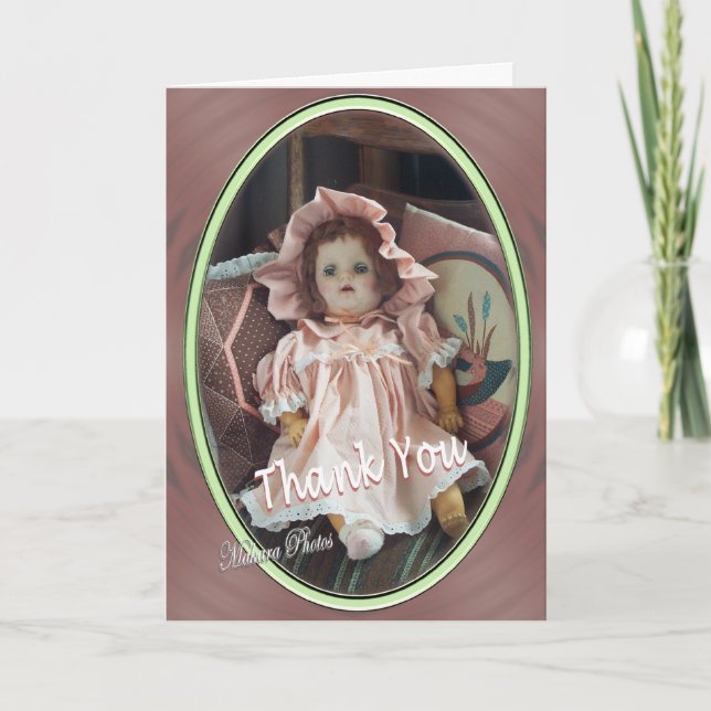 Cartão De Agradecimento Thank You Doll (Frente)