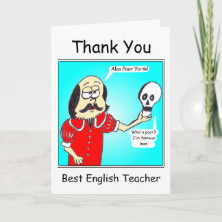 Cartão De Agradecimento Thank you - English Teacher