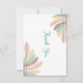 Cartão De Agradecimento thank you feathers