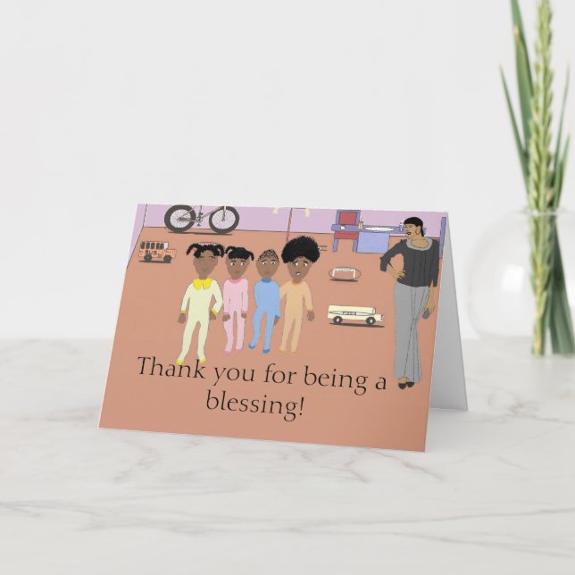 Cartão De Agradecimento Thank you for being a blessing Card (Frente)