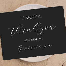 Cartão De Agradecimento Thank You for Being My Groomsman Card Script