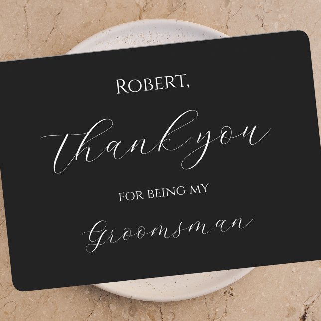 Cartão De Agradecimento Thank You for Being My Groomsman Card Script (Criador carregado)