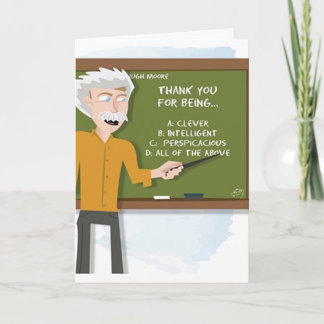 Cartão De Agradecimento Thank You for Being Smart - Thank You Card (Frente)