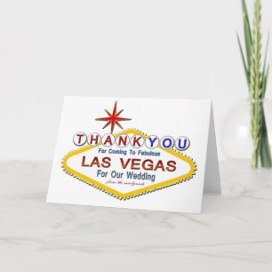 Cartão De Agradecimento Thank you for coming Las Vegas NewlyWeds Card