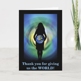 Cartão De Agradecimento Thank you for giving us the WORLD