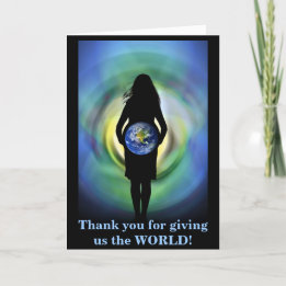 Cartão De Agradecimento Thank you for giving us the WORLD adoption cards