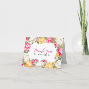 Cartão De Agradecimento Thank You For Marring Us