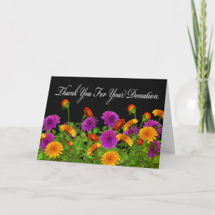 Cartão De Agradecimento Thank You, For The Donation Greeting Card