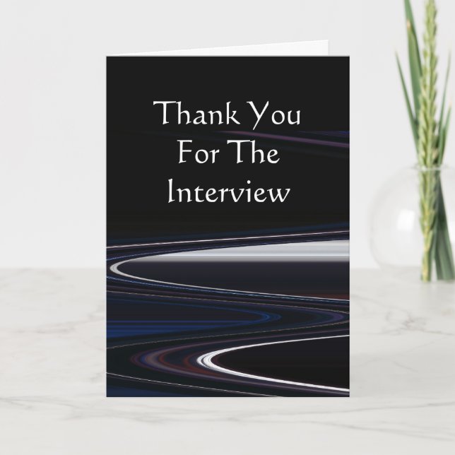 Cartão De Agradecimento Thank You For The Interview Card (Frente)