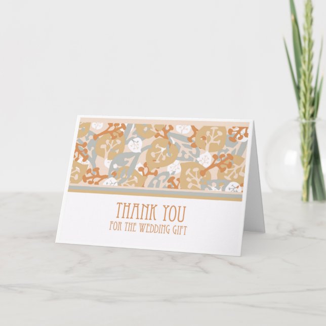 Cartão De Agradecimento Thank You for Wedding Gift, Nature Greeting Card (Frente)