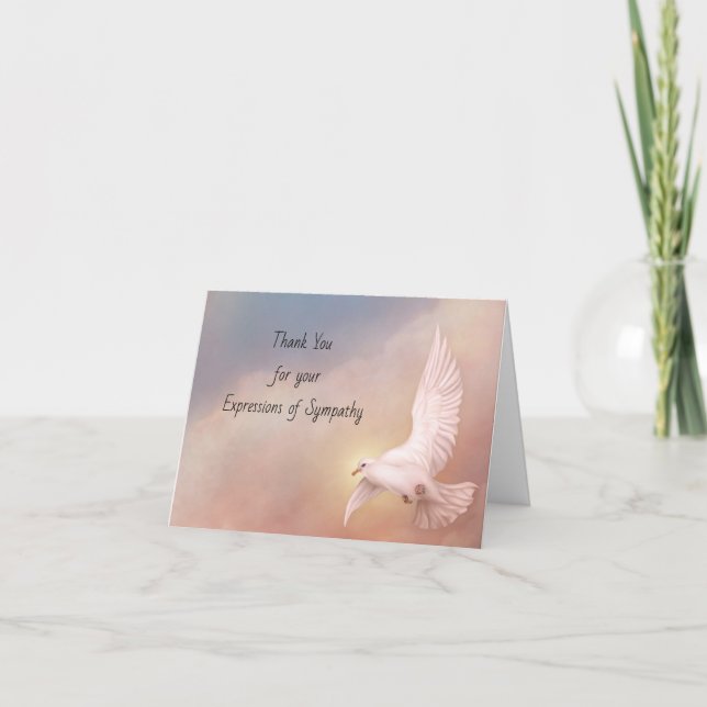 Cartão De Agradecimento Thank you for your Expression of Sympathy (Frente)
