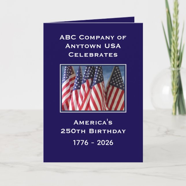 Cartão De Agradecimento Thank You For Your Service America's 250th  (Frente)