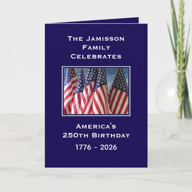 Cartão De Agradecimento Thank You For Your Service America's 250th  (Frente)