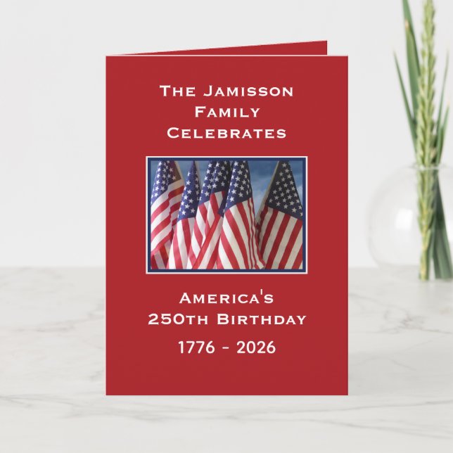 Cartão De Agradecimento Thank You For Your Service America's 250th  (Frente)