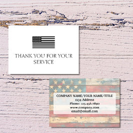Cartão De Agradecimento Thank You For Your Service Distress American Flag