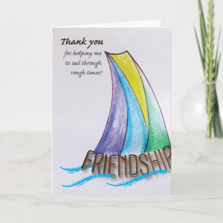 Cartão De Agradecimento Thank you friend.