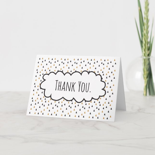Cartão De Agradecimento Thank You Geometric Triangles Card (Frente)