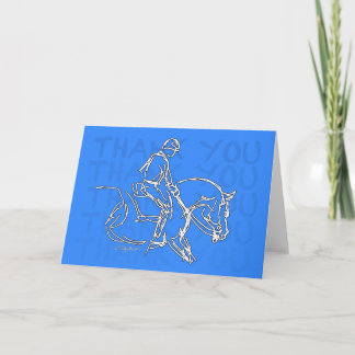 Cartão De Agradecimento Thank You Horse! Card - Blue
