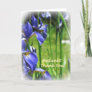 Cartão De Agradecimento Thank You in Dutch and English