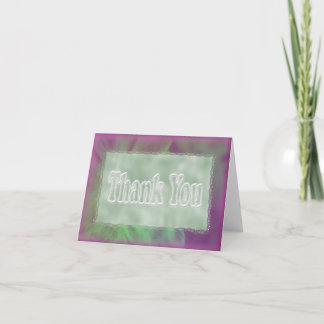 Cartão De Agradecimento Thank You in ruffles & pastels-  blank inside