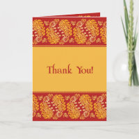 Thank You Indian Wedding Folded Card