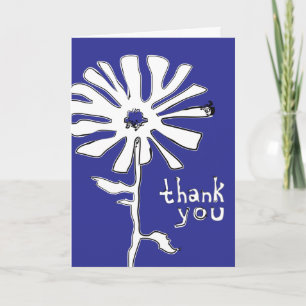 Cartão De Agradecimento thank you : indie squiggles flower