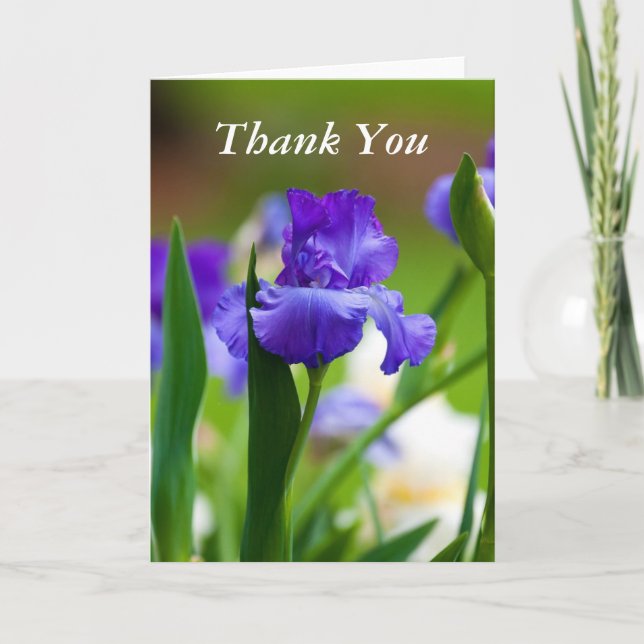 Cartão De Agradecimento Thank you Iris Photo Greeting Card (Frente)