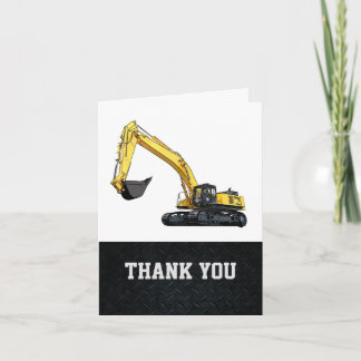 Cartão De Agradecimento Thank You Men's Excavator Note Card Construction