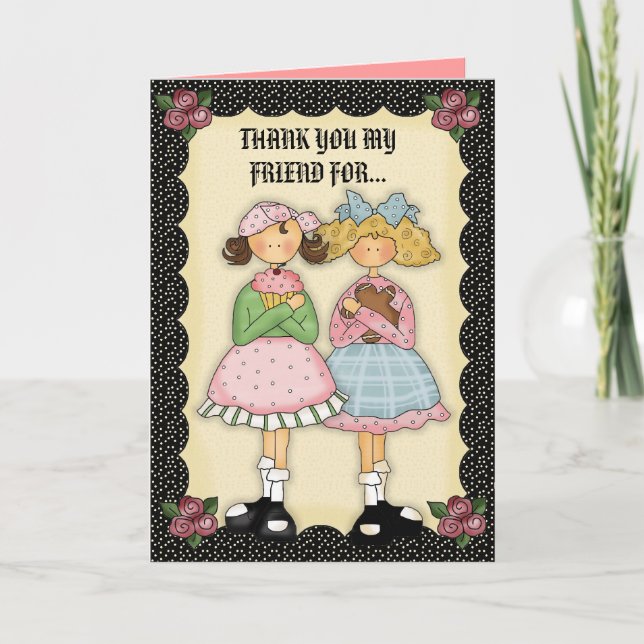 CARTÃO DE AGRADECIMENTO THANK YOU MY FRIEND (Frente)