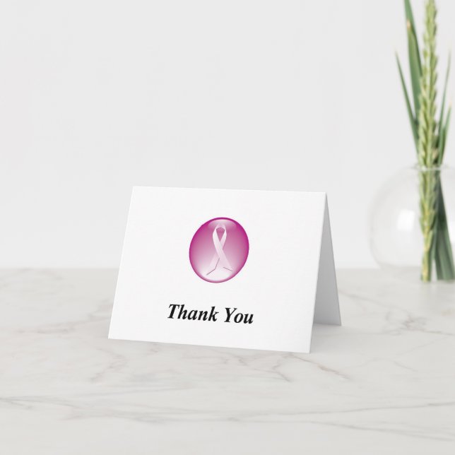 Cartão De Agradecimento Thank You Note Breast Cancer Awareness (Frente)