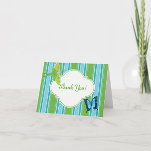 Cartão De Agradecimento Thank You Note Card Luna Moth and Butterfly
