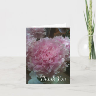 Cartão De Agradecimento thank you note card with pink peony photograph